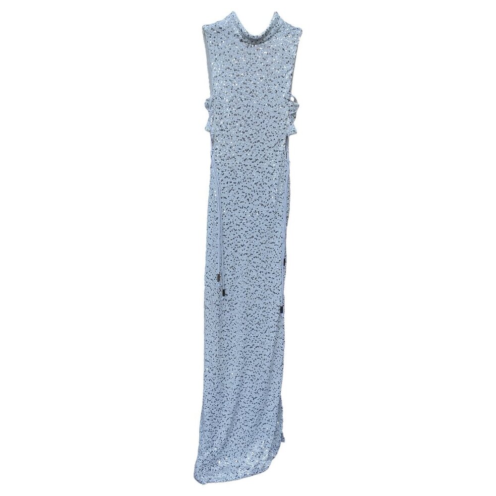 Love Reign Formal Prom Dress White and Silver Sequin Size 3 (XS/extra-small)